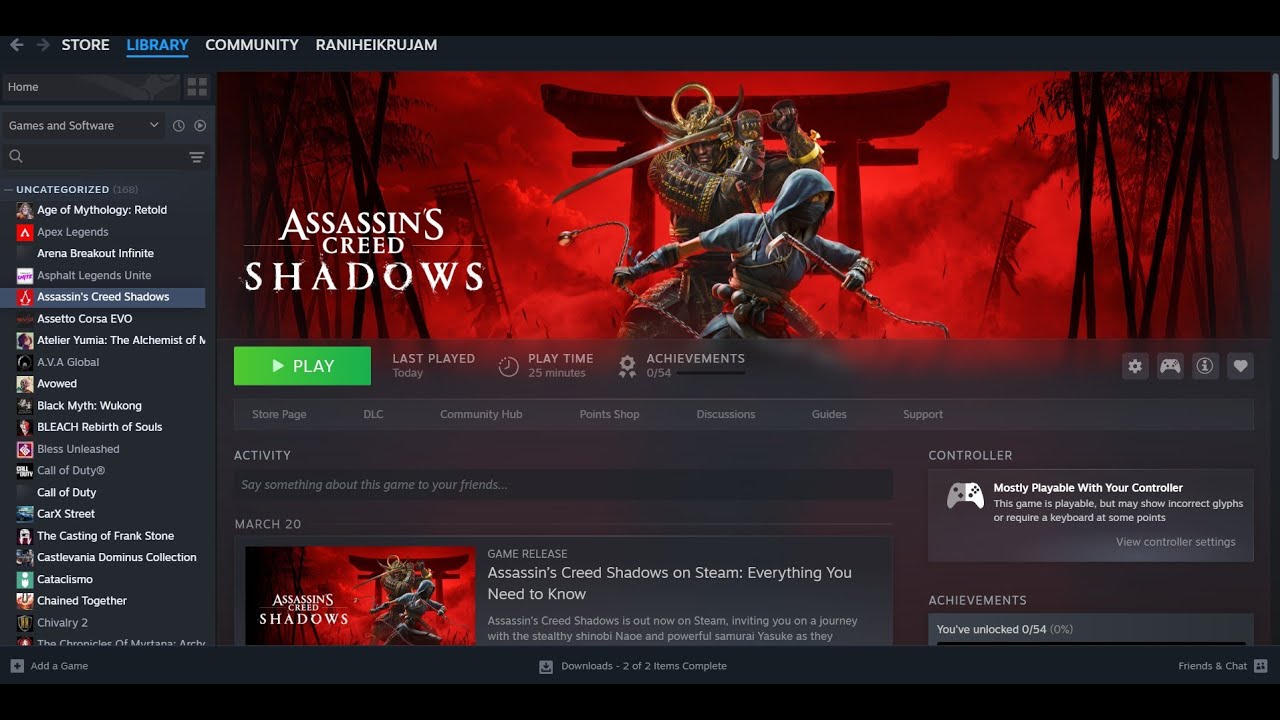 Fix Controller/Gamepad Not Working In Assassin's Creed Shadows Game On PC