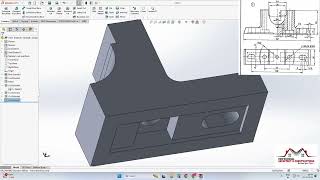 Plummer Block Body | SolidWorks Tutorial 🔧 Plummer Block in 10 Mins!