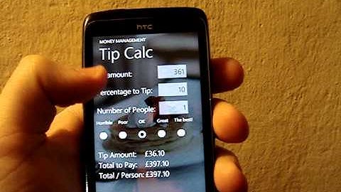Tip Calc for Windows Phone 7 (Metro Design)