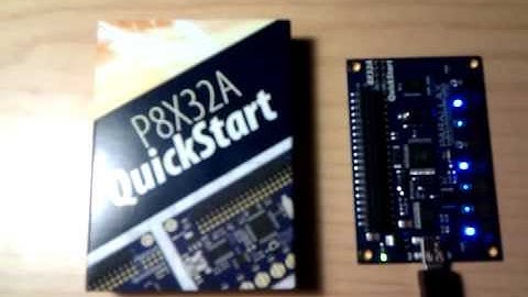 Parallax QuickStart 8 threads test LED blink (Propeller)