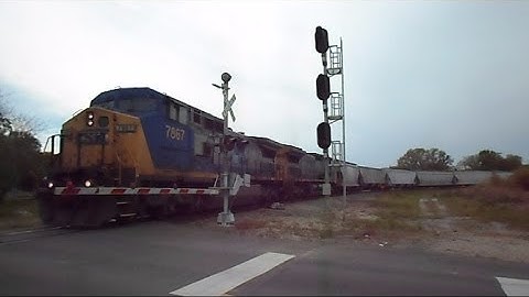 CSX Train Chasing From Crossing To Crossing To Crossing