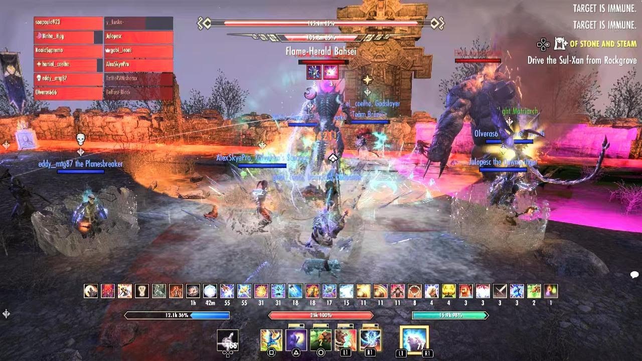 ESO Veteran Rockgrove Bahsei HM Magicka Warden Brittle YouTube