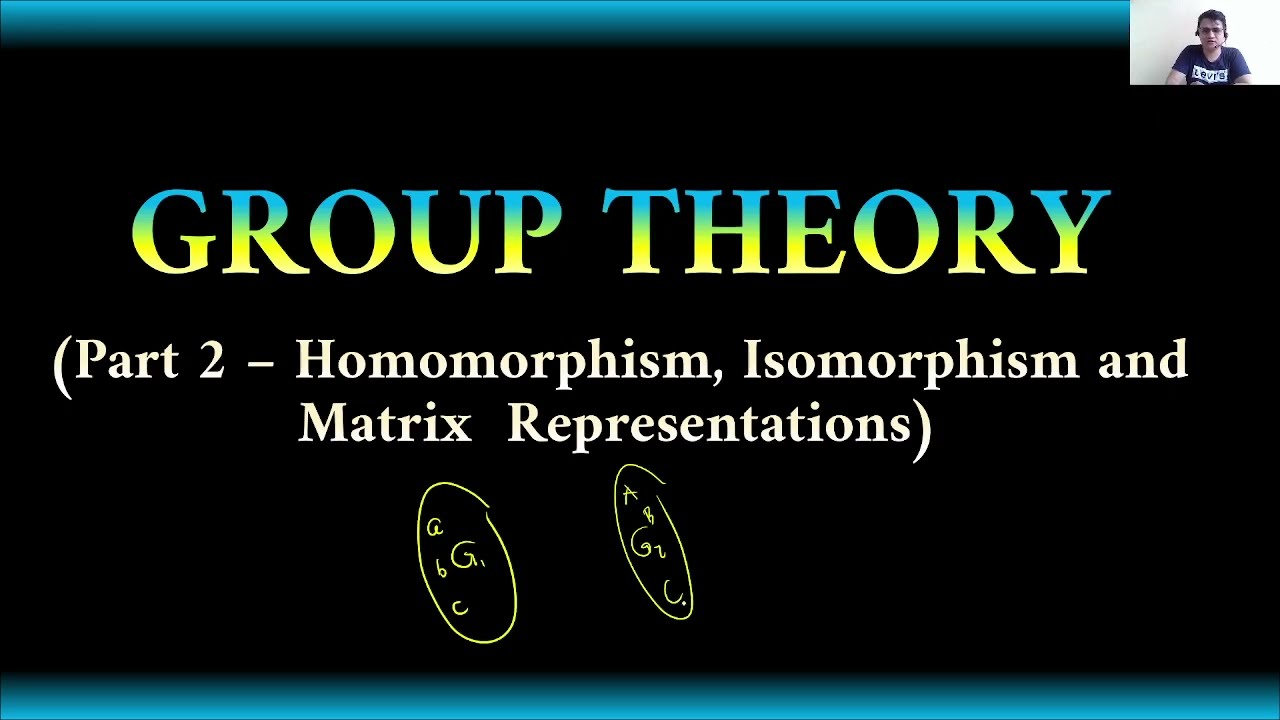 Mathematical Physics: Group Theory - Part 2 (Homorphism, Isomorphism and Matrix Representations)
