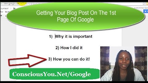 How Do I Get My Blog On The First Page Of Google [Video Proof]