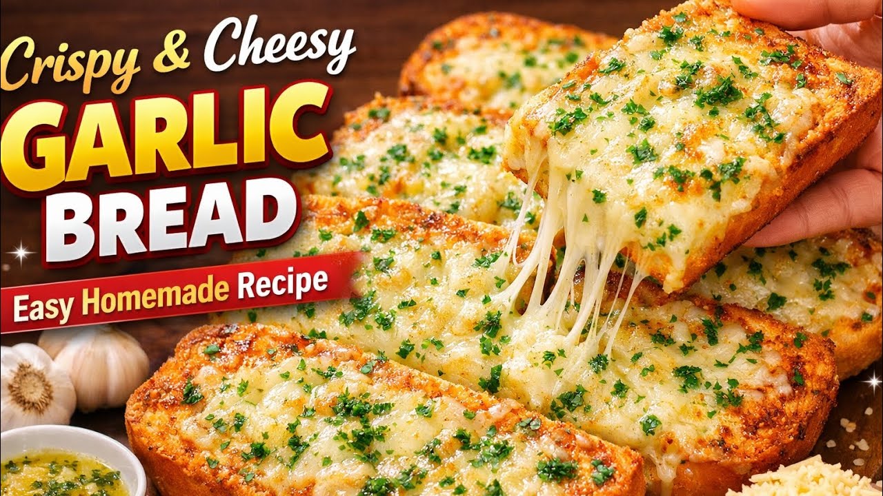 Crispy & Cheesy Garlic Bread | Easy Homemade Recipe # babitakirasoi # tranding 