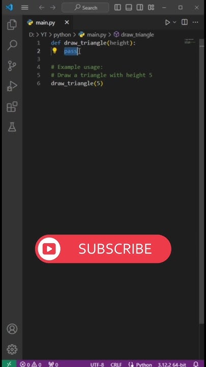 How to draw a triangle in python #python - YouTube