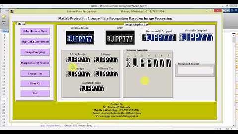 Vehicle Number Plate Recognition Matlab Project with Source Code