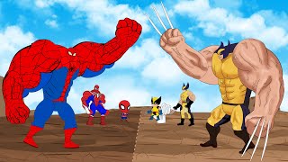 Evolution of Wolverine Family vs Evolution of Spider-Man Family [2025]: Who Win | SUPER HEROES MOVIE