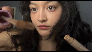asmr doing your makeup on the camera