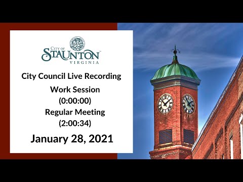 January 28, 2021 Staunton City Council Meeting