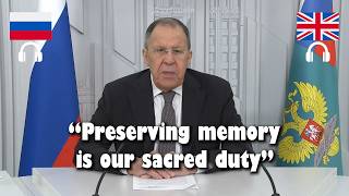 Lavrov Marks First Soviet Genocide Remembrance Day Ru-En