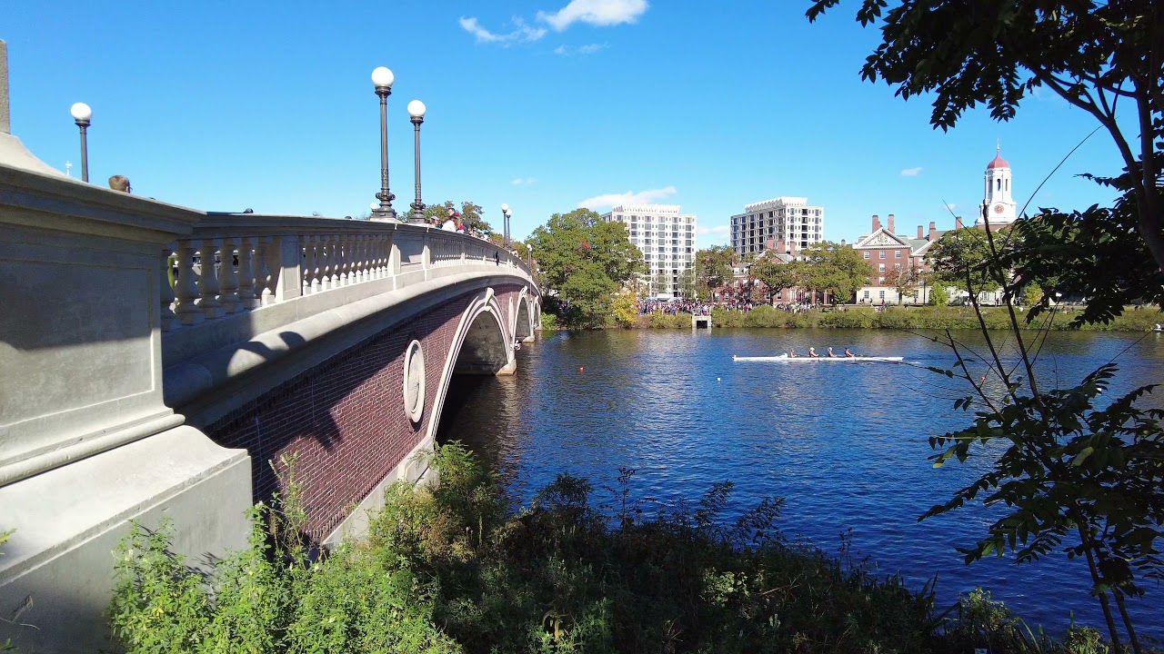 [4K] Head of the Charles Sights and Sounds Harvard Square Cambridge Massachusetts.