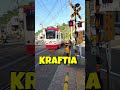 🚋【鹿児島市電9505号】KRAFTIA【9501号】新川4号踏切を通過!✨ #Shorts