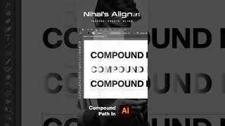 Compound Path In Illustrator | Nihal's Alignart #shorts #shortsvideo #shorts  #Youtube