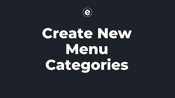 How to add or create new categories using eatOS Dashboard