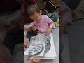 will she recognize me in his artwork (Sketches) #toddlers #baby #art #parenting #memories #love