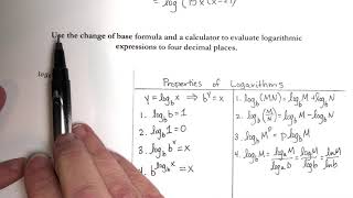 (1314) Section 4.3 Properties of Logarithms Part 3/3