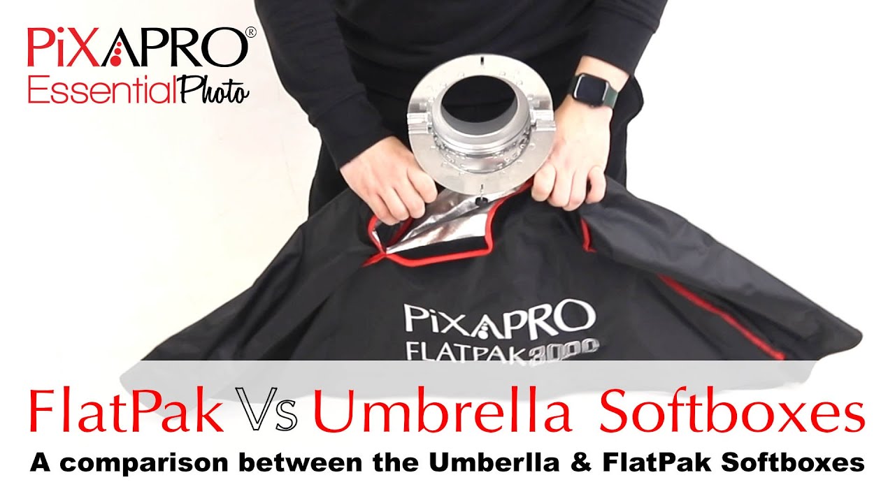 Pixapro FlatPak Softboxes Vs. Pixapro Umbrella Softboxes - YouTube