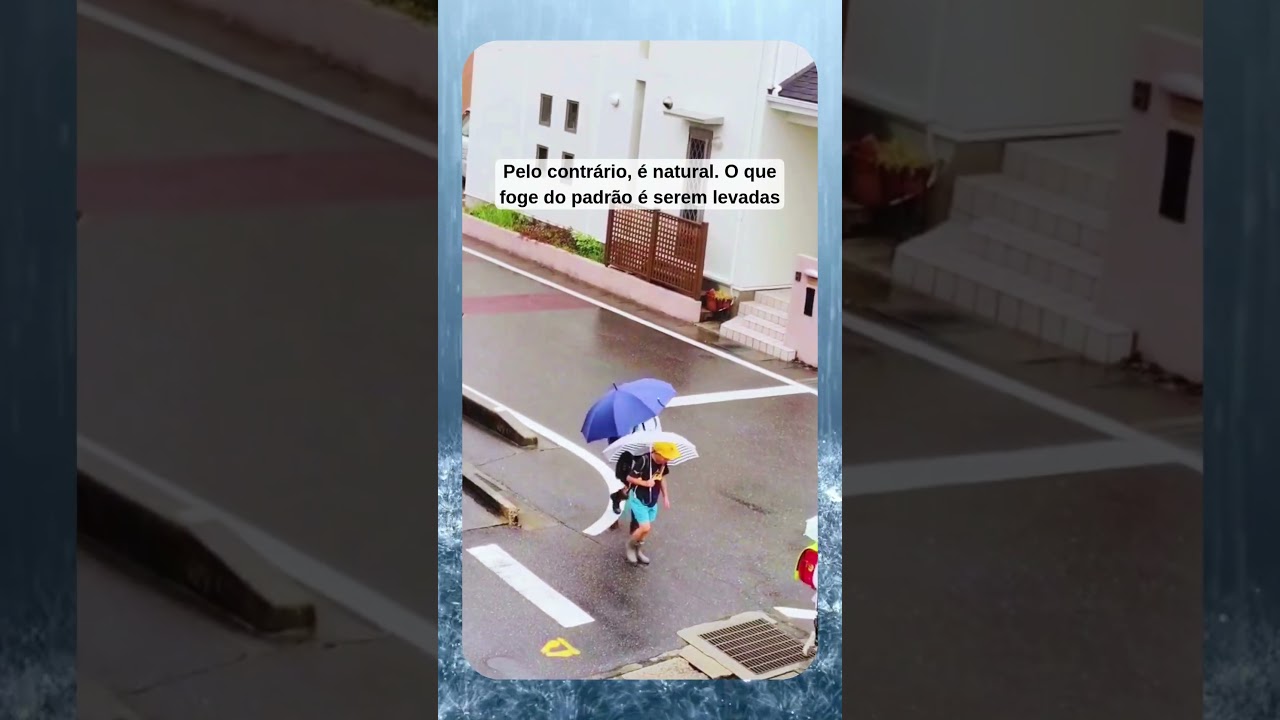 No Japão, a independência começa cedo — faça chuva ou faça sol