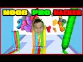 Pencil Rush 3D! NOOB vs PRO vs HACKER! Among us Painting? Kids Gameplay