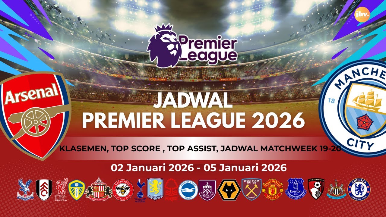 UPDATE JADWAL BOLA TERBARU | KLASEMEN | TOP SCORE | TOP ASSISTS | PREMIER LEAGUE 2026