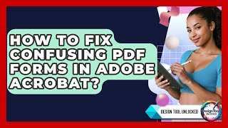 How To Fix Confusing PDF Forms In Adobe Acrobat? - Design Tool Unlocked