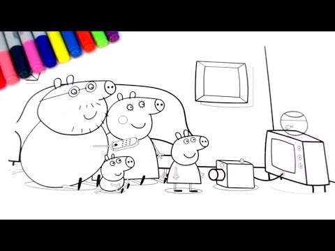 watching tv coloring page