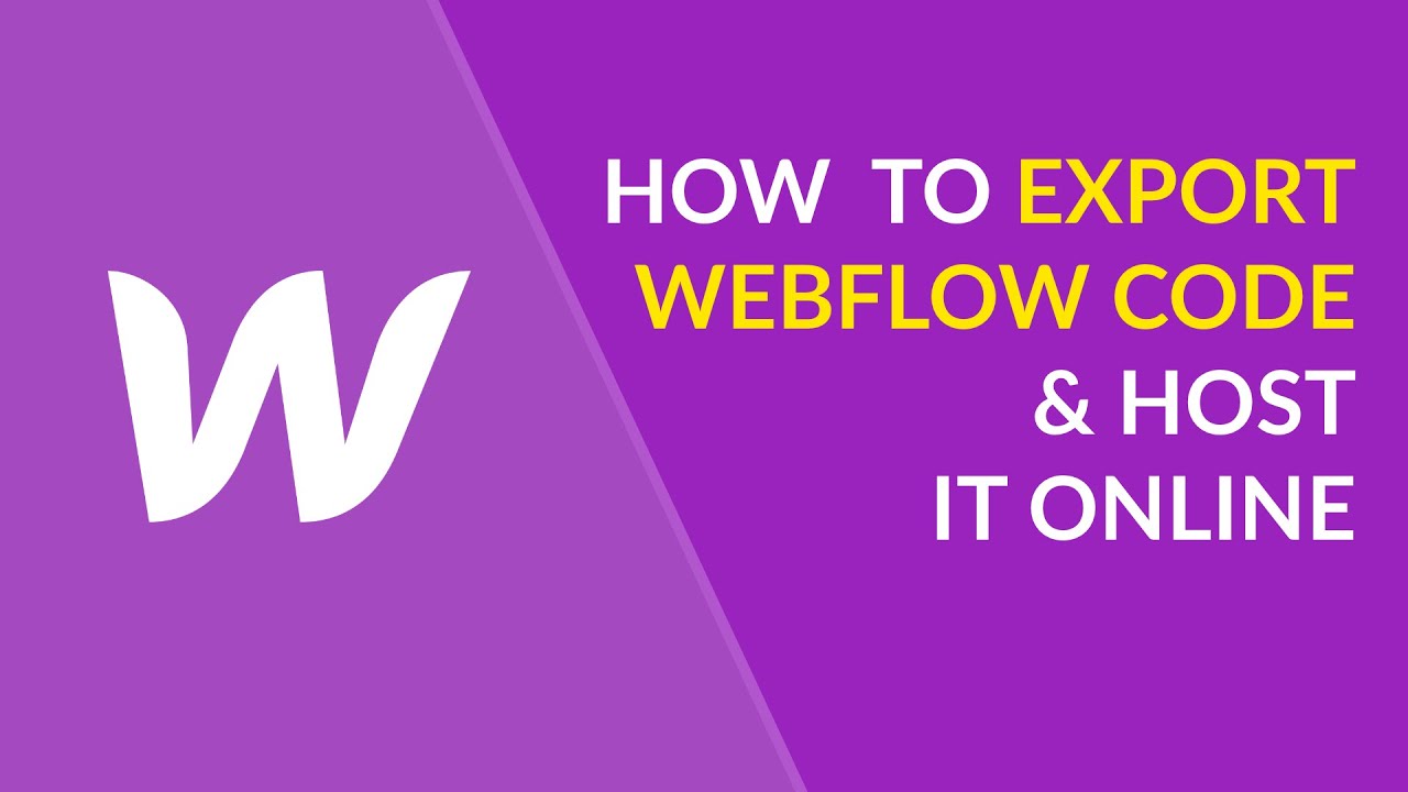 How to export Webflow code and host it online - YouTube