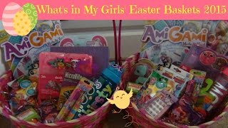 What's in My Girls' Easter Baskets 2015 | Watch Me Fill Them