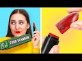 HOW TO SNEAK CANDIES INTO MAKEUP! || Sneaking Food Hacks by 123 Go! GENIUS