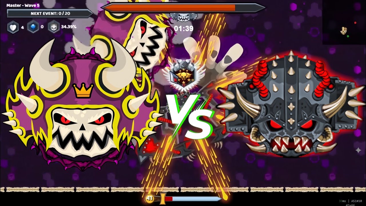 Evowars.io🕹️Level 41 đối đầu Siêu Boss Skeleton và cái kết! 