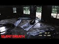 Silent breath  abandoned creepy dark forest  photorealistic body cam horror game