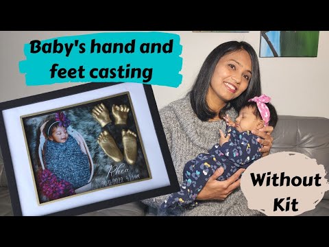 Baby hand and feet casting without readymade kit/DIY baby hand and feet casting/DIY Memory casting