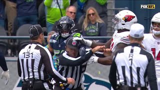 DJ Humphries Ejected For Contact With Official - CARDINALS vs SEAHAWKS - 2023-24 NFL SEASON - WEEK 7