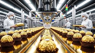 كيف يتم تصنيع شوكولاتة فيريرو روشيه داخل المصنع؟ – Ferrero Rocher Factory
