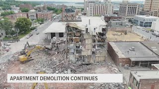 Residents lose sentimental items as the Davenport apartment building is demolished