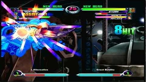 MvC2 (360) Online Player Matches -  z Alternative(Thrax) vs GreatBobSta(MSP) #658