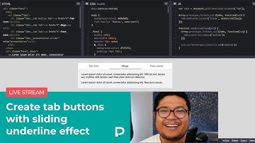 Create tab buttons with sliding underline effect in Webflow