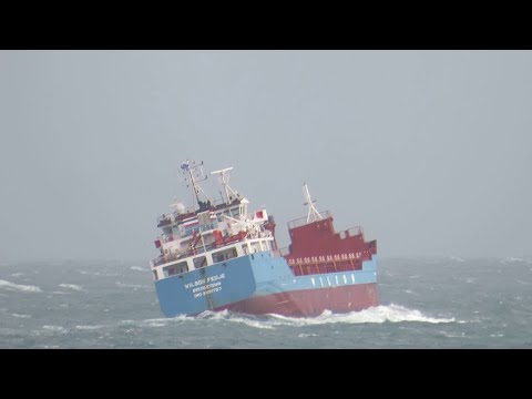 WILSON FEDJE Fara frá Þorlákshöfn - WILSON FEDJE leaving port in Iceland — Þorlákshöfn — video poster