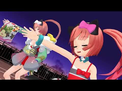 キャラミんStudioでなんやかやして複数キャラ・影あり・オブジェクト回り込みもどき（音声なし）