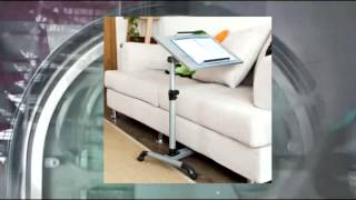 SoBuy Nursing Home Auto-Touch Overbed Table Bed Table Laptop Table Sofa Side Table FBT07N-Sil