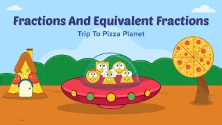 Math Story : Fractions And Equivalent Fractions | Trip To Pizza Planet | Maths Home School | Kids screenshot 3