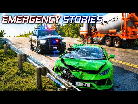 Crossroad Car Crash in BeamNG Drive Emergency Stories!