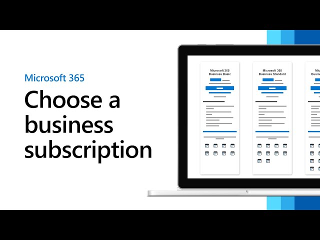 Choose a Microsoft 365 for business subscription class=