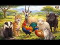 Beautiful Animal Moments: Badger, Lynx, Oryx, Rooster, Sheep, Wildebeest, Pheasant - Animal Sounds