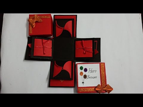 Handmade Birthday Explosion Box | How to make Explosion Box for ...