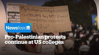 Pro-Palestinian protests continue in US college campuses