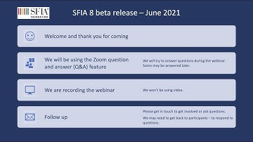 SFIA 8 Beta Launch Webinar Session 1b
