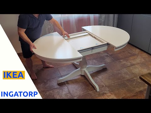 The round INGATORP extendable table from IKEA - easy guide with Step-By-Step Assembly Instructions.