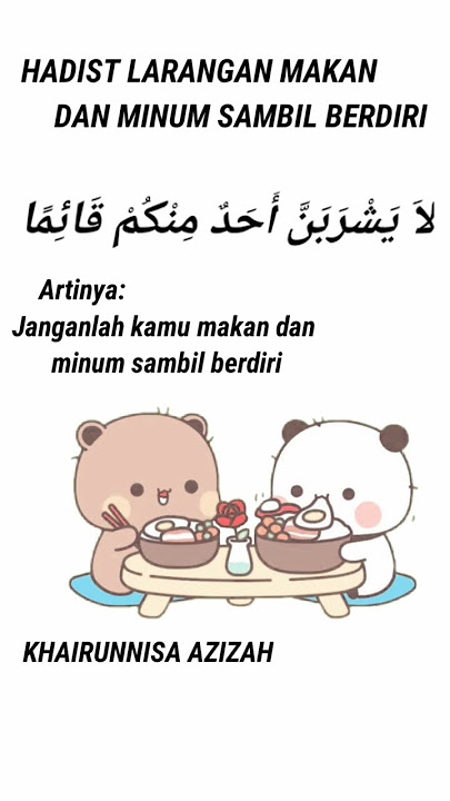 Hadist larangan makan dan minum sambil berdiri #shorts #shortvideo